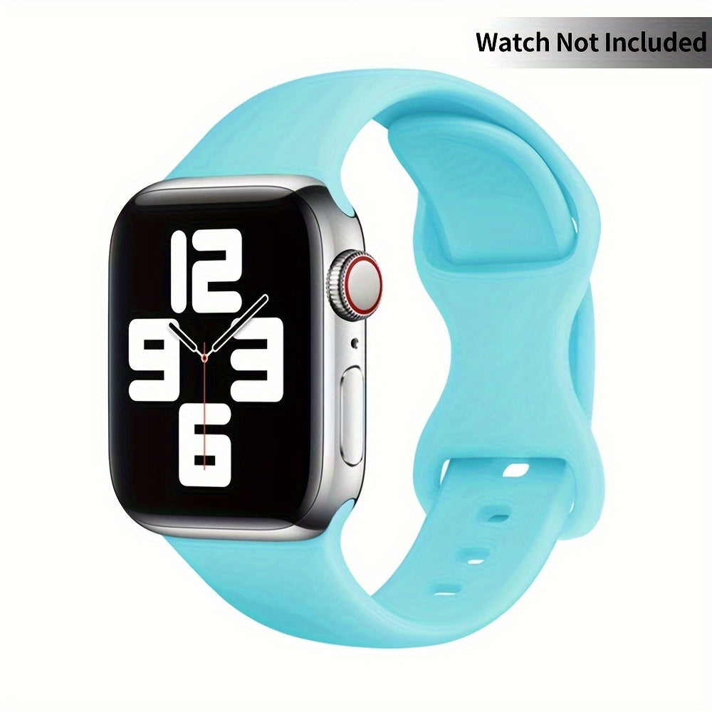 Waterproof Silicone Watch Strap with Buckle for 38/40/41mm and 42/44/45/49mm Apple Watch Compatible with Series 1-9 and Ultra Sports Replacement Band for Men Women