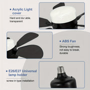 16-Inch LED Ceiling Fan with Tri-Color Temperature Control and Adjustable Speed