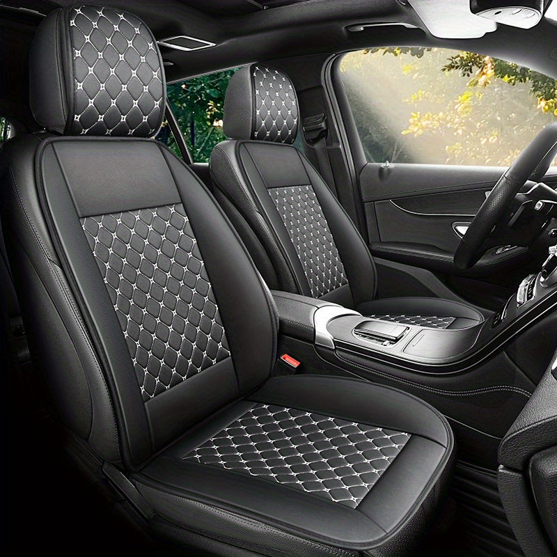 Universal Faux Leather Car Seat Covers Waterproof Breathable All-Season
