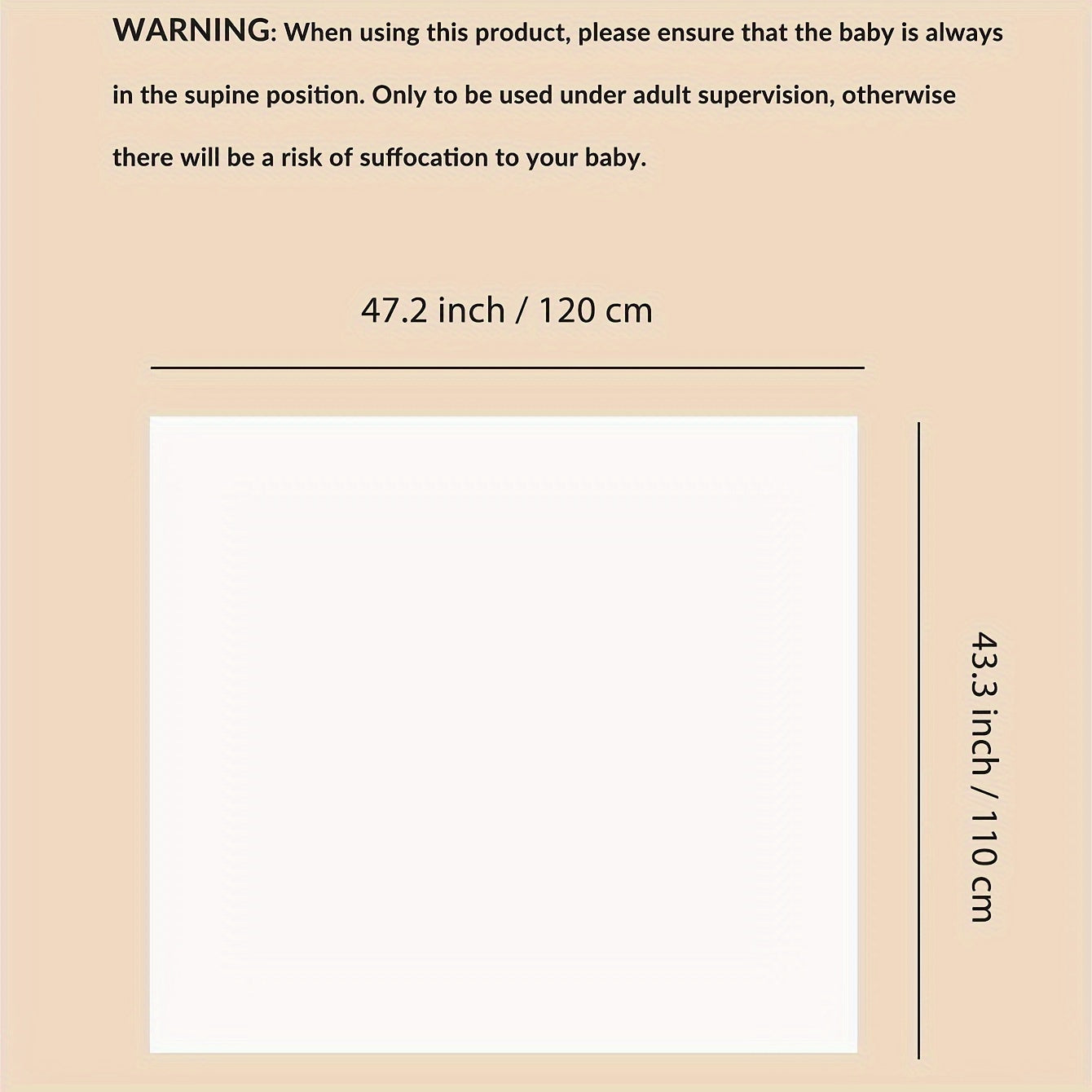 Ultra-Soft Muslin Swaddle Blanket 119cm x 109cm for Infants and Toddlers