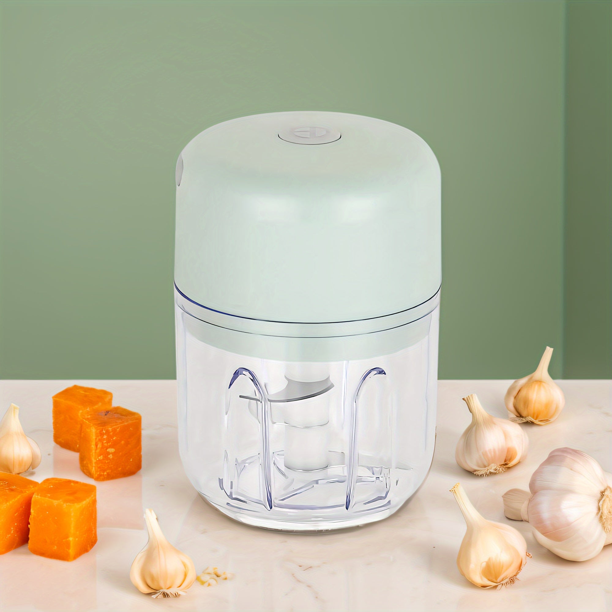 Picadora eléctrica de ajo, molinillo recargable para jengibre, chile y verduras