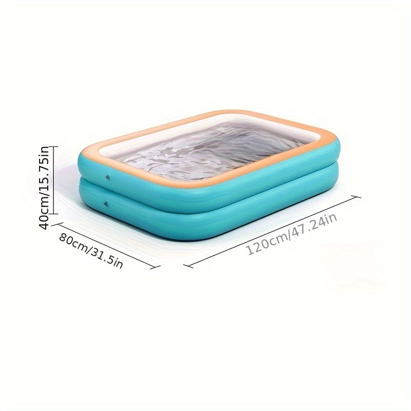 Inflatable Pool for Summer Water Play Circular PVC Yard Pool with 301L-400L Capacity