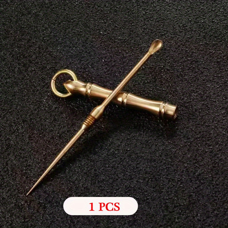 Uniseks mis misli mis va mis cho‘tkasi, eski uslub, oltin rang, 2-in-1 asbob