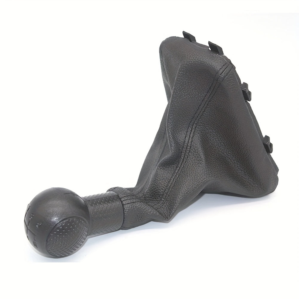 Universal PU Leather Gear Shift Knob for Cars 5 Speed Manual Black Textured