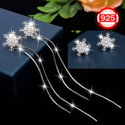 Women's Silver Snowflake Earrings Hypoallergenic 925 Silver Versatile Jewelry for Daily and Special Occasions