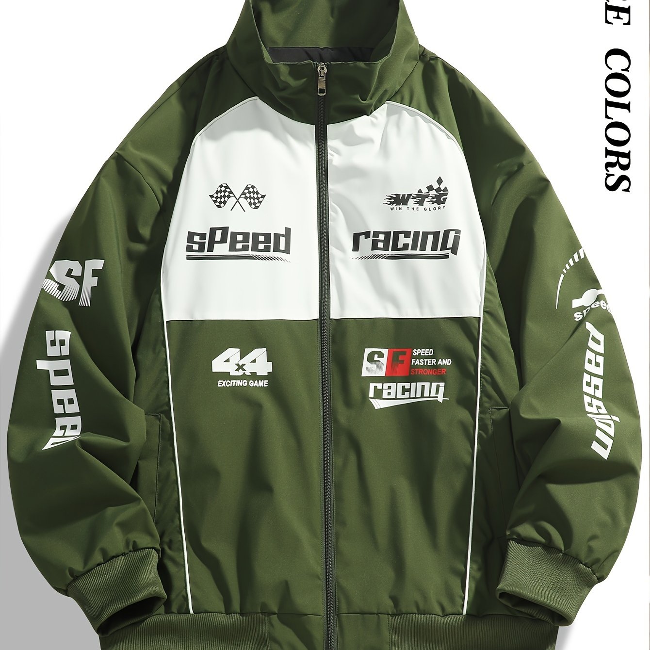 Erkaklar uchun 3041 Sport Casual Poyga Kostyum Jeketi kundalik kiyim uchun.