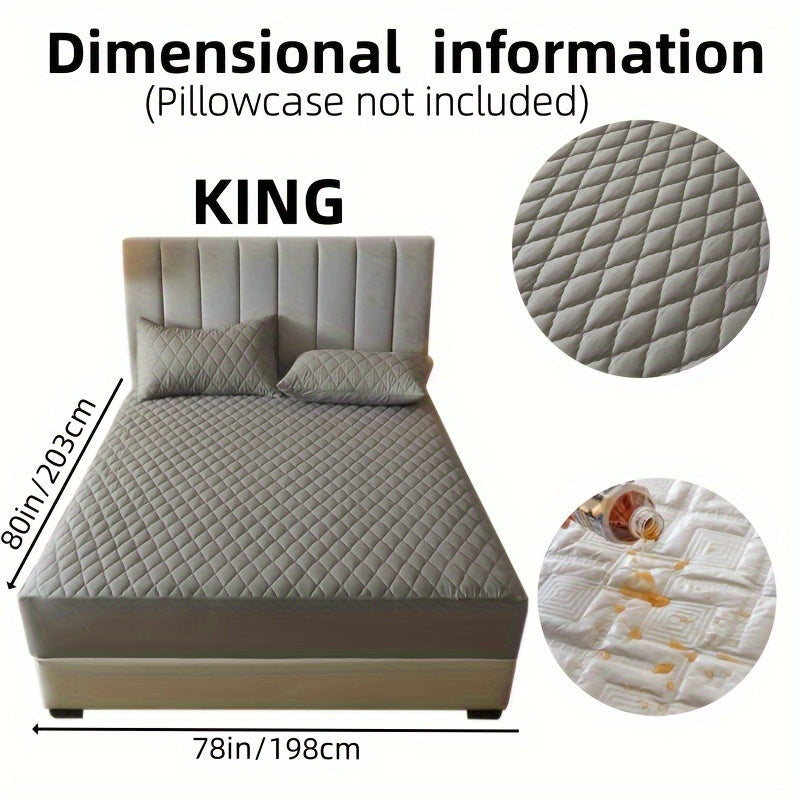 Suv o'tkazmaydigan yostiq himoyachisi, bir-biriga qo'shilgan rangli qatlamli dizayn, suv o'tkazmaydigan, sirpanmaydigan yotoq qoplami