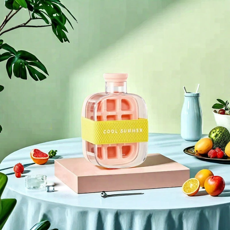 Sayohat va tashqarida faoliyat uchun qopqog'li ikki maqsadli silikon muzqaychi tayyorlagich