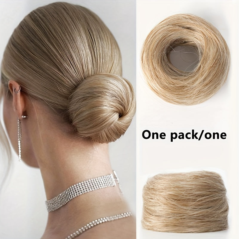 Women's Synthetic Straight Hair Bun Hairpiece Natural Look All Ages