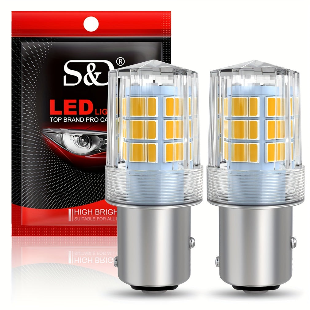 2-Pack LED Brake Light Bulbs for Cars 1156 1157 39 SMD Chips 12V