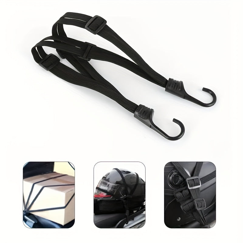 High-Stretch Rubber Retractable Strap for Helmets Luggage Motorcycle Secure Attachment