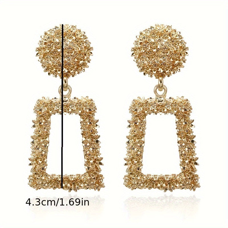 Set of 5 Bohemian Style Drop Earrings in Various Shapes Minimalist Alloy Jewelry for Women