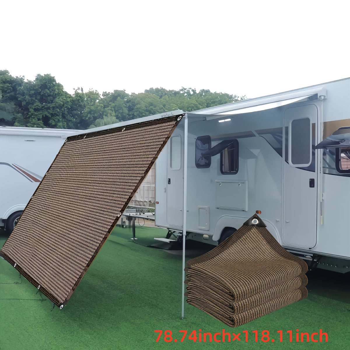 Bog' uchun, hovli, balkon uchun ko'p rangli chiziqli tashqi Polyethylene quyosh nurlari tarmog'i