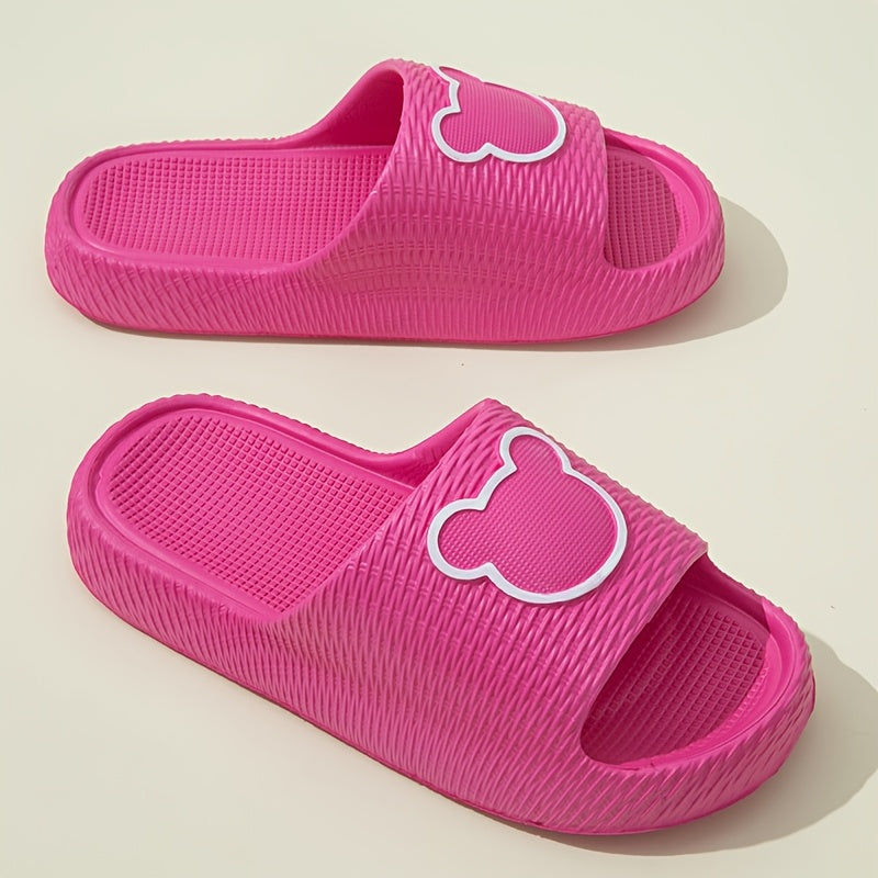 Women’s Cartoon Bear EVA Slides Non-Slip Thick Sole Indoor Outdoor Flip Flops