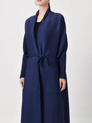 Abaya de manga larga para mujer marrón de ajuste holgado con pantalones de longitud completa