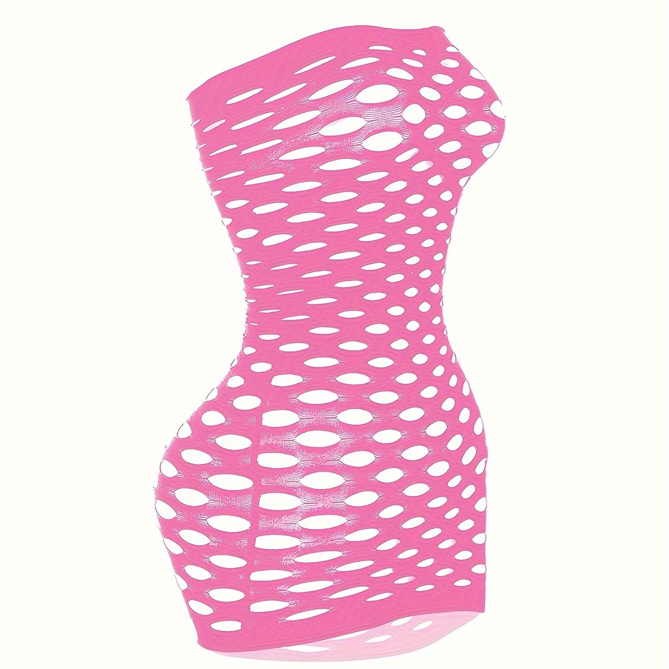 Women’s Fishnet Bodysuit with Cut-Out Details Nylon Elastane Lingerie