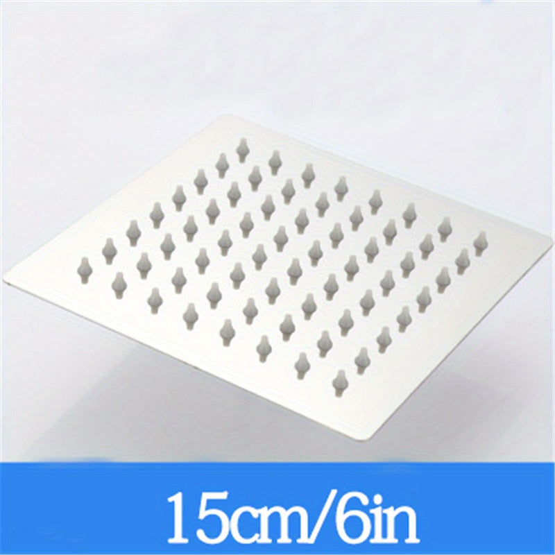 Нержавеющий стальной душевой головка с дождевым эффектом, квадратная полированная отделка, универсальные варианты установки, аксессуар с высоким давлением для водопада для ванной.