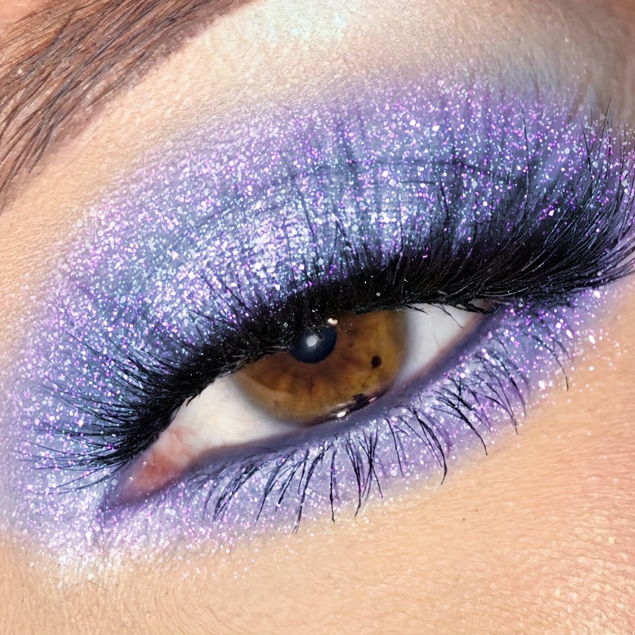 Lápiz de sombra de ojos con purpurina para mujer, a prueba de agua, rosa y púrpura, de un solo tono, con brillo
