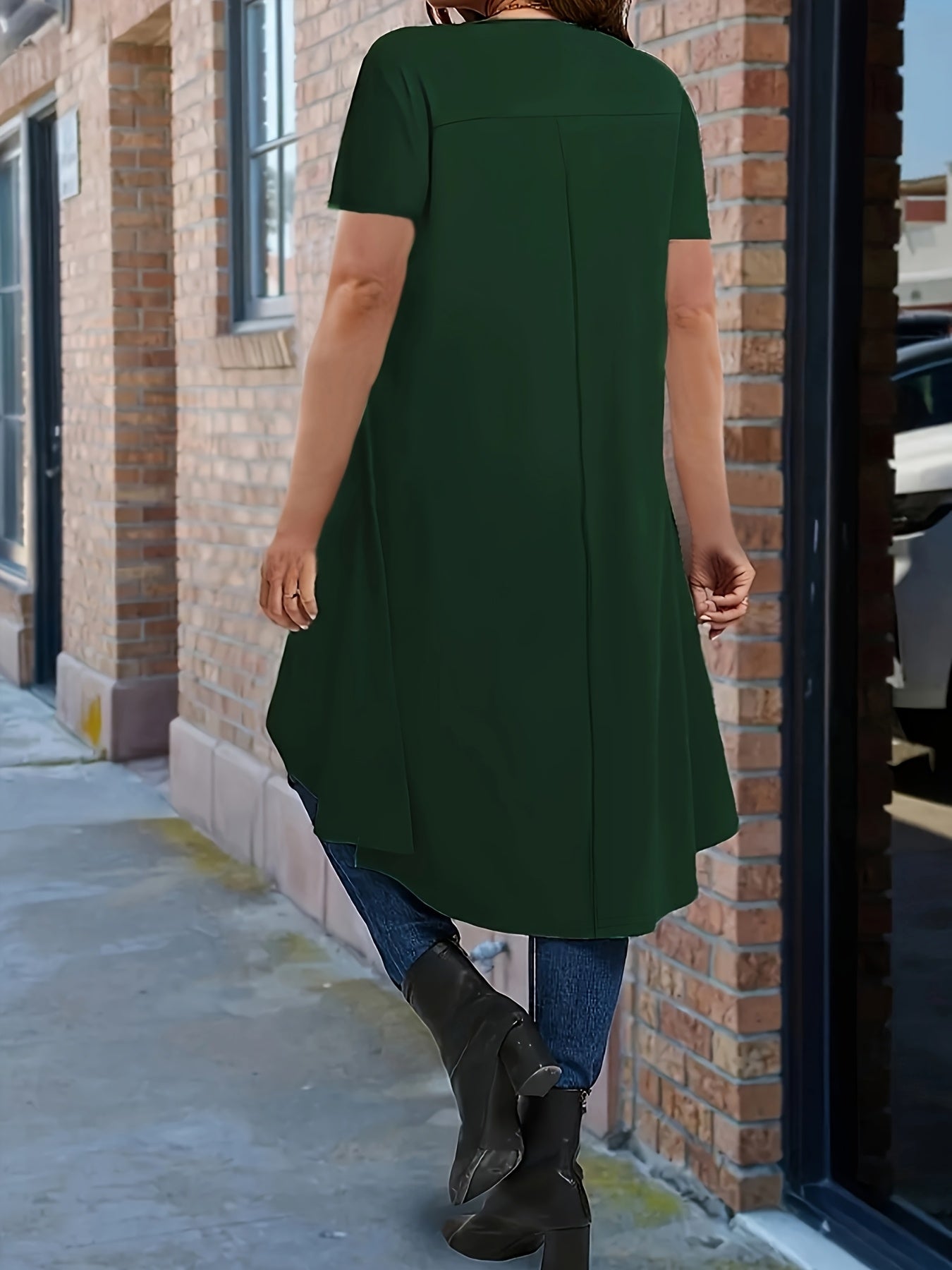 Plus o'lcham ayollar uchun yupqa fit paxta T-shirt qisqa sleeve kundalik yozgi to'liq rang