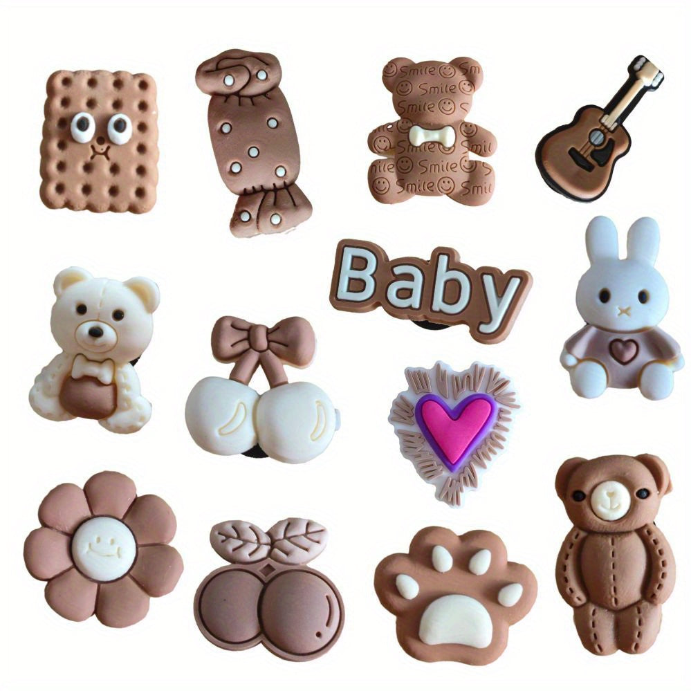 Unisex PVC Shoe Charms for Sandals and Bracelets, Bears, Party Favors
