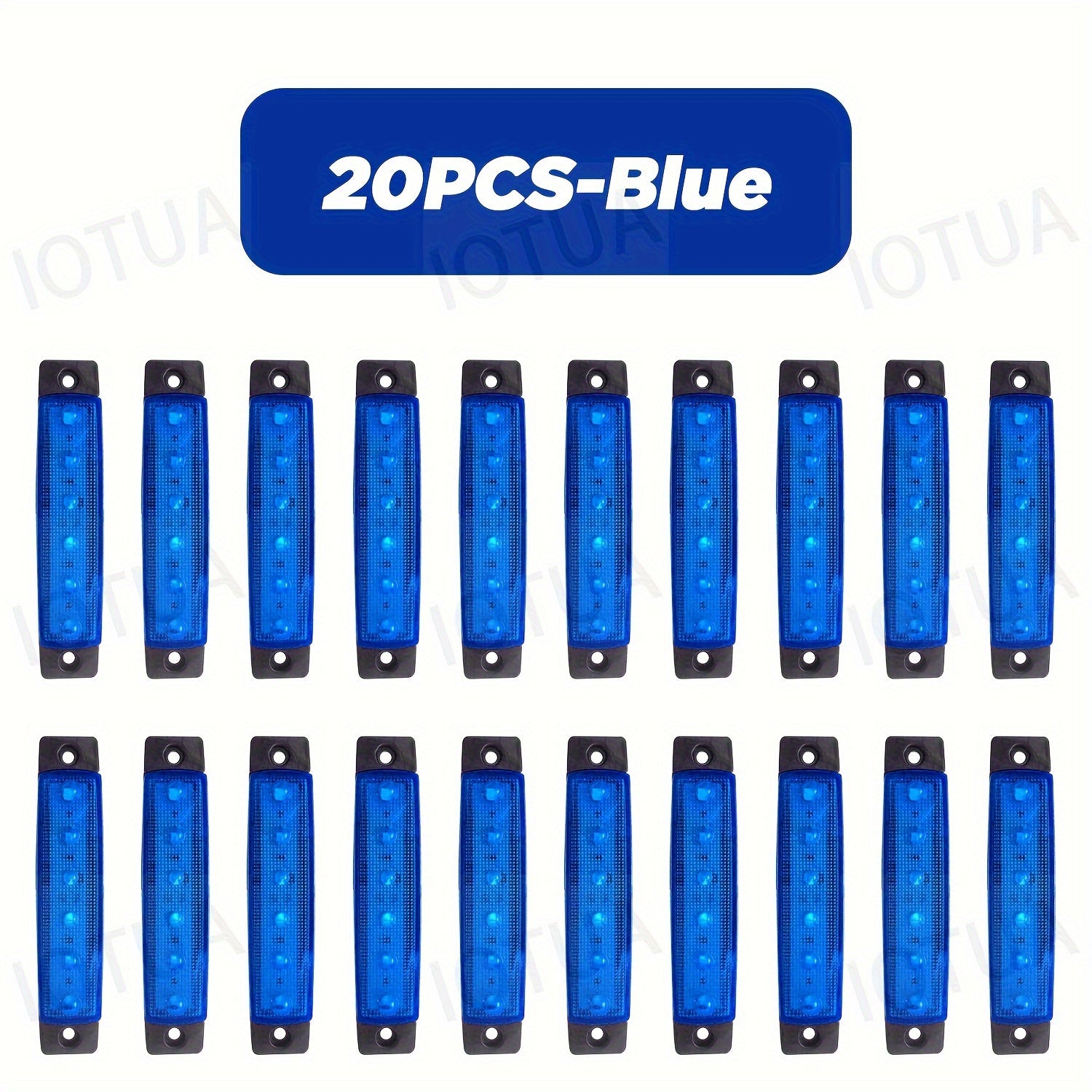 Yuk mashinalari va avtobuslar uchun 20 ta LED yon tomon belgilovchi lampalar, ko‘p rangli, 9.65cm