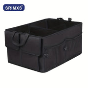 Waterproof Polyester Car Trunk Organizer for SUV Foldable Backseat Storage Black