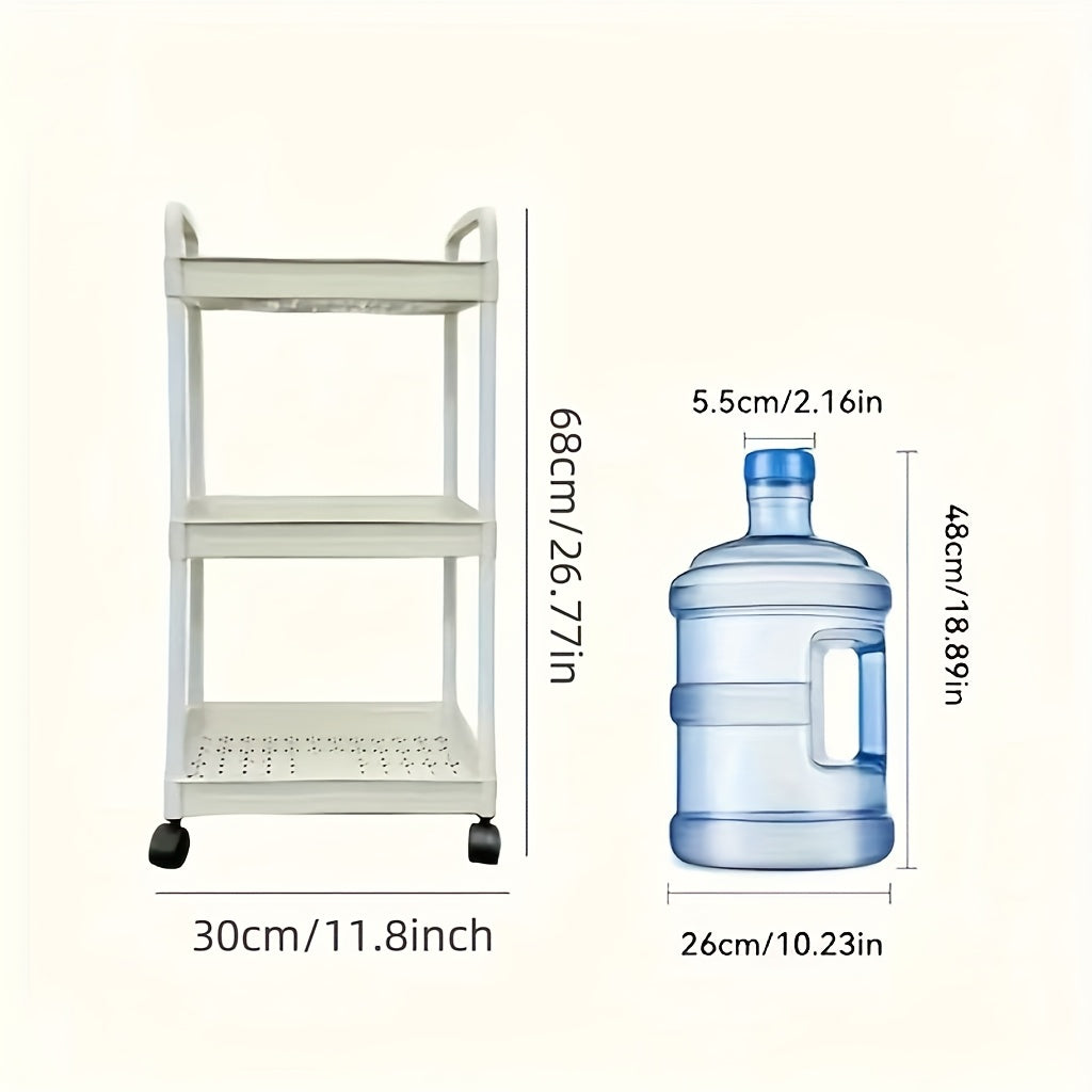 Rolling Storage Cart with Wheels for Kitchen Bathroom Living Room Organization