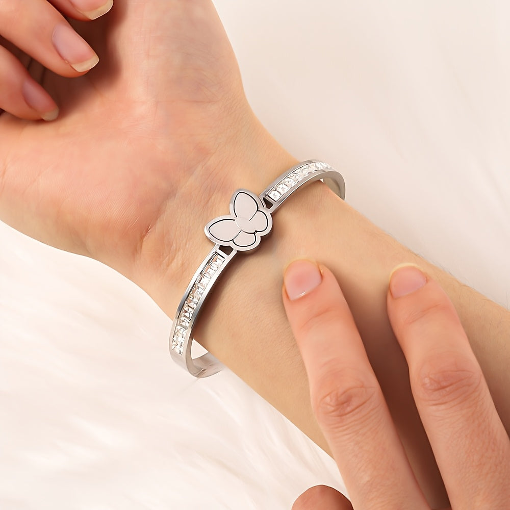 Gold Plated Butterfly Charm Bracelet Hypoallergenic Fade-Resistant Jewelry for Women