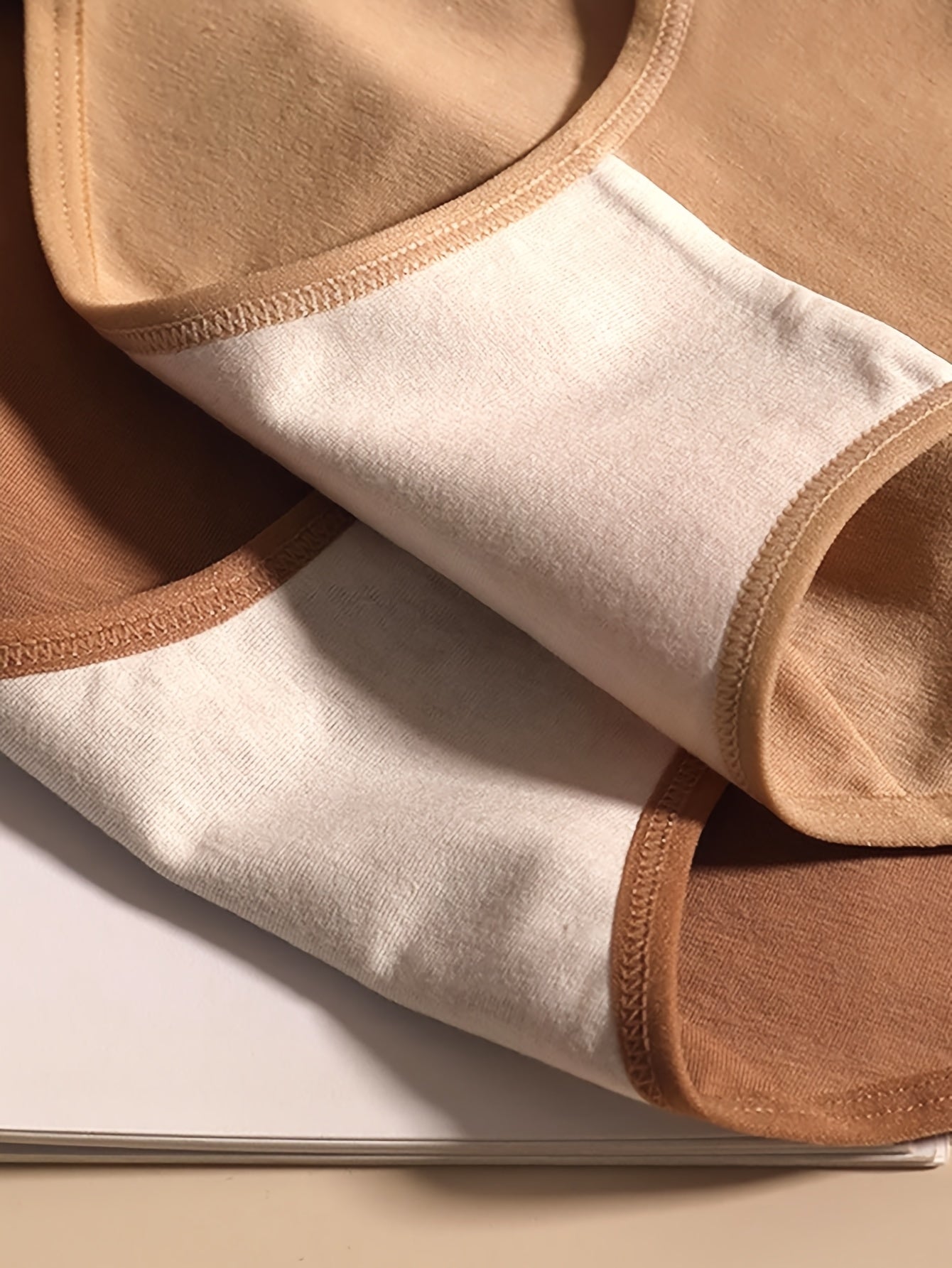 Women’s Seamless Cotton Bikini Briefs 4-Pack with Alphabet Pattern