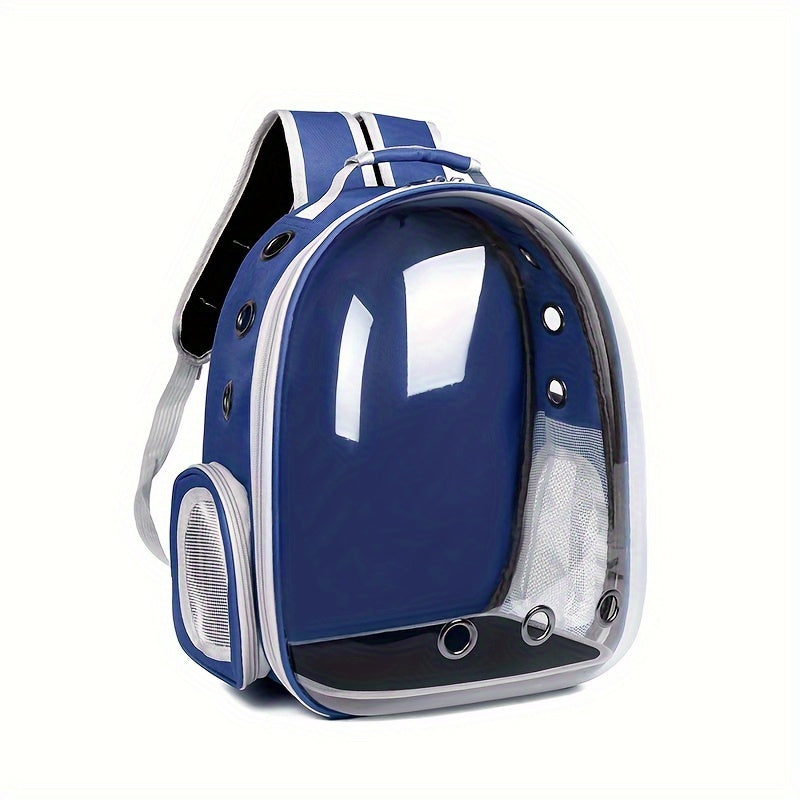 PVC Pet Carrier Backpack for Cats and Small Animals with Zipper Closure