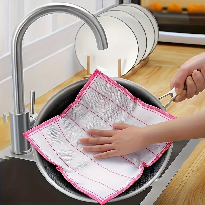 Microfiber Dish Cloths Reusable Absorbent Cleaning Towels for Kitchen Bathroom Outdoor