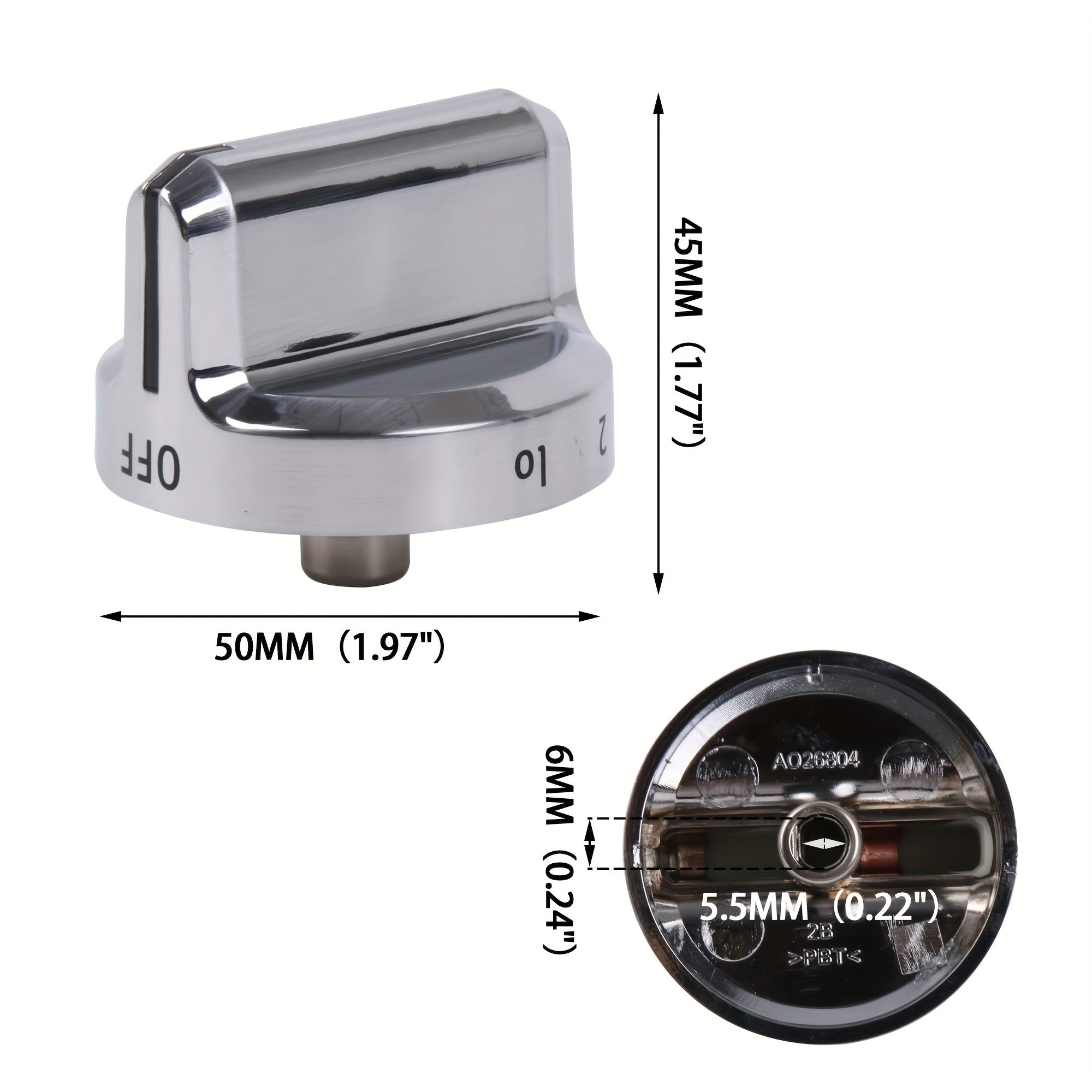 5pcs Stove Control Knob Plastic Replacement for Gas Range Oven 5304502763