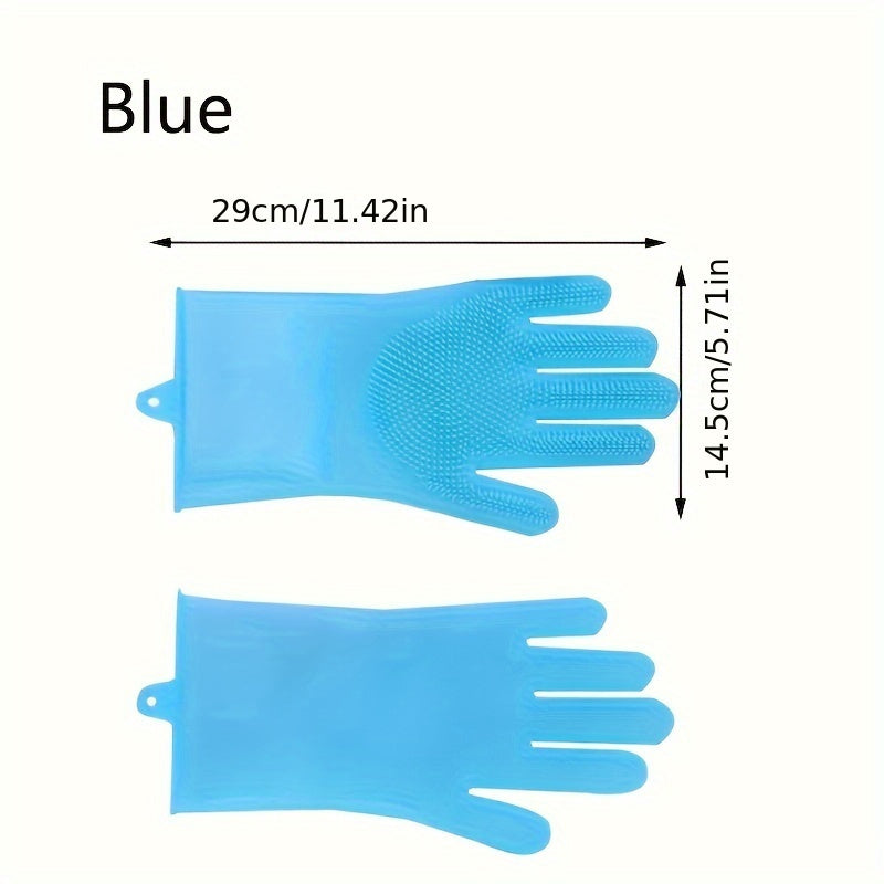 Ambidextrous Silicone Kitchen Gloves Waterproof Antibacterial Dishwasher Safe