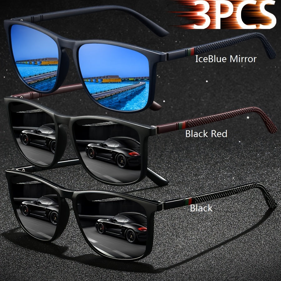 Erkaklar va ayollar uchun vintage chiziqli kvadrat moda ko'zoynaklari, haydash, baliq ovlash, sayohat va ta'til uchun hashamatli dizayner ko'zoynaklari. Tropik plyaj ta'tili pastel ranglarida klassik to'rtburchakli uslub.