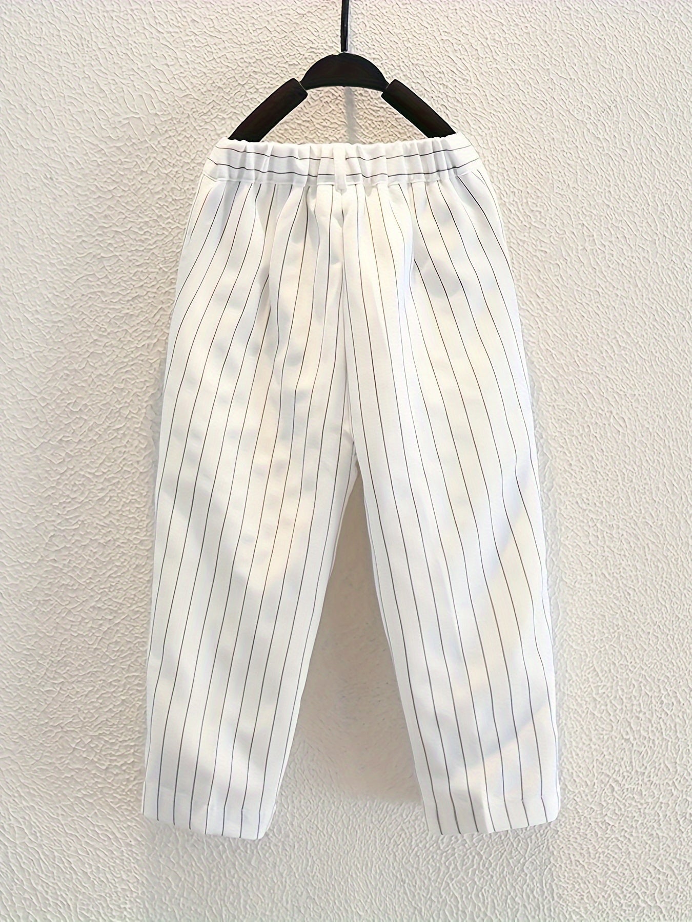 Boys' Striped Elastic Waist Dress Pants Kids' School Uniform Trousers Spring Fall