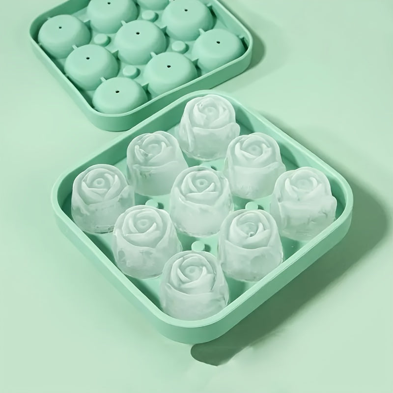 Silicone Rose Ice Cube Tray Food-Grade Freezer Kitchen Use for Ice Chocolates
