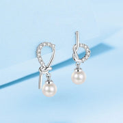 Women's Stud Earrings with Freshwater Pearl for Weddings and Parties 2.3G