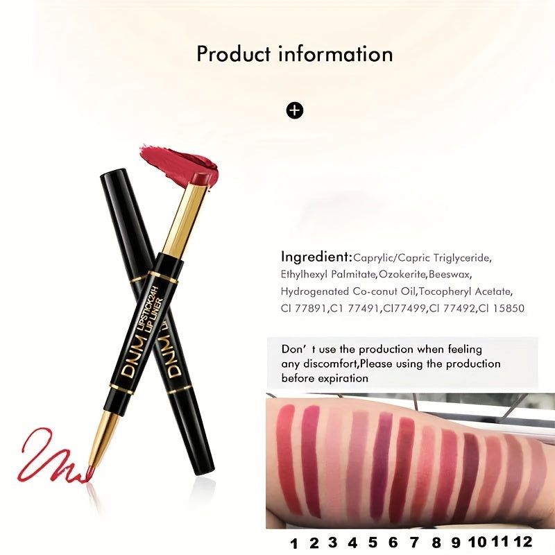 Женский карандаш для губ и помада-карандаш водостойкая матовая красная долговечная