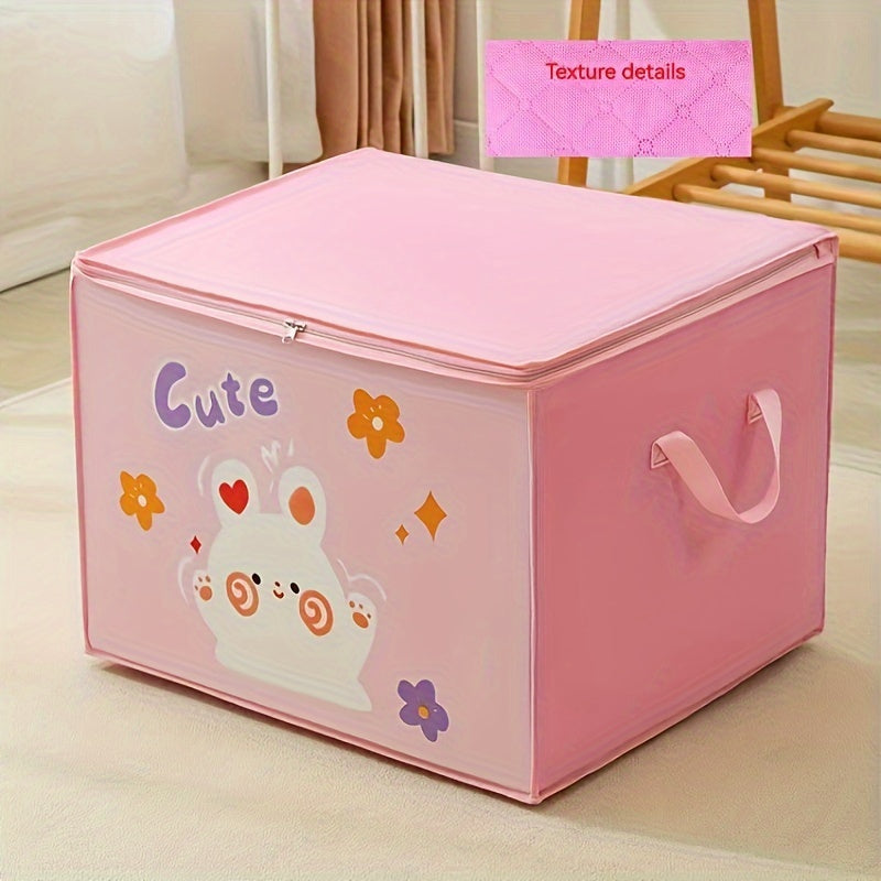 Organizador de bolsa de almacenamiento de cartón no tejido para ropa, quilts y equipaje, a prueba de humedad, almacenamiento bajo la cama