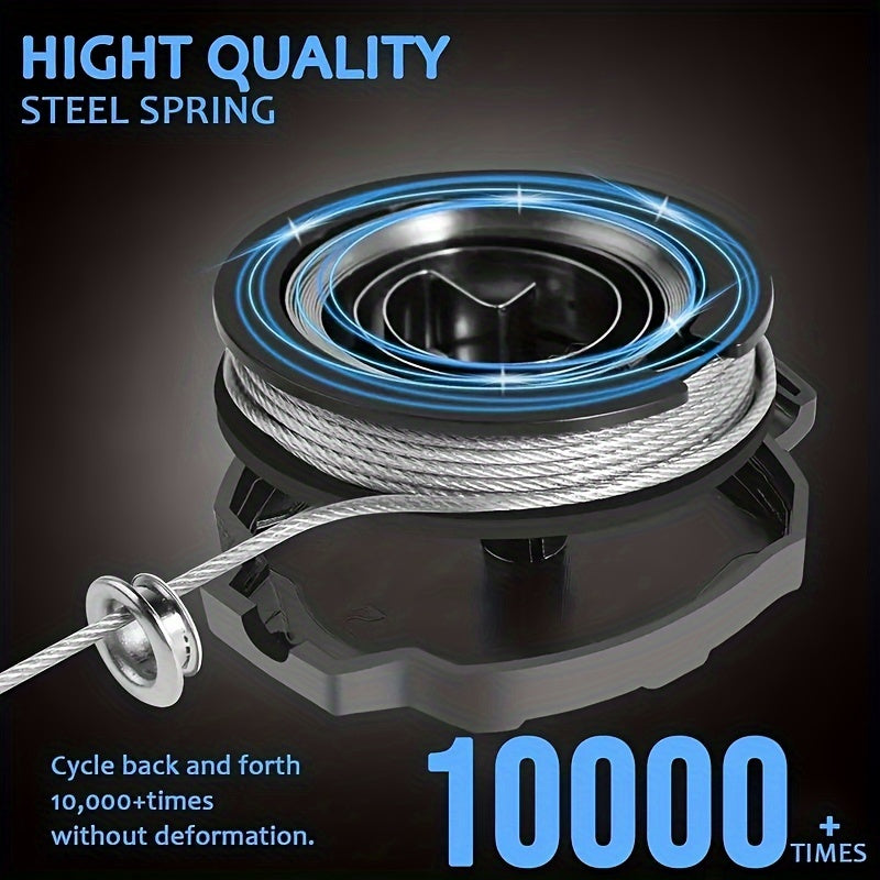 Durable Retractable ID Badge Holder with Carabiner Clip and Keychain