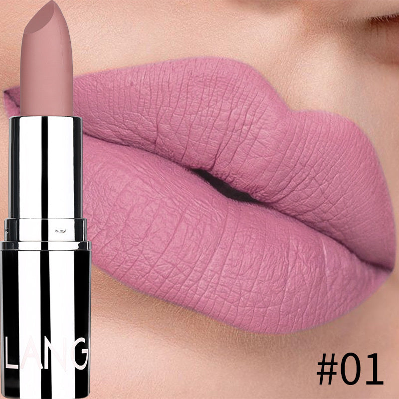 Women's Velvet Lipstick 8-Color Matte Silvery Tube Makeup