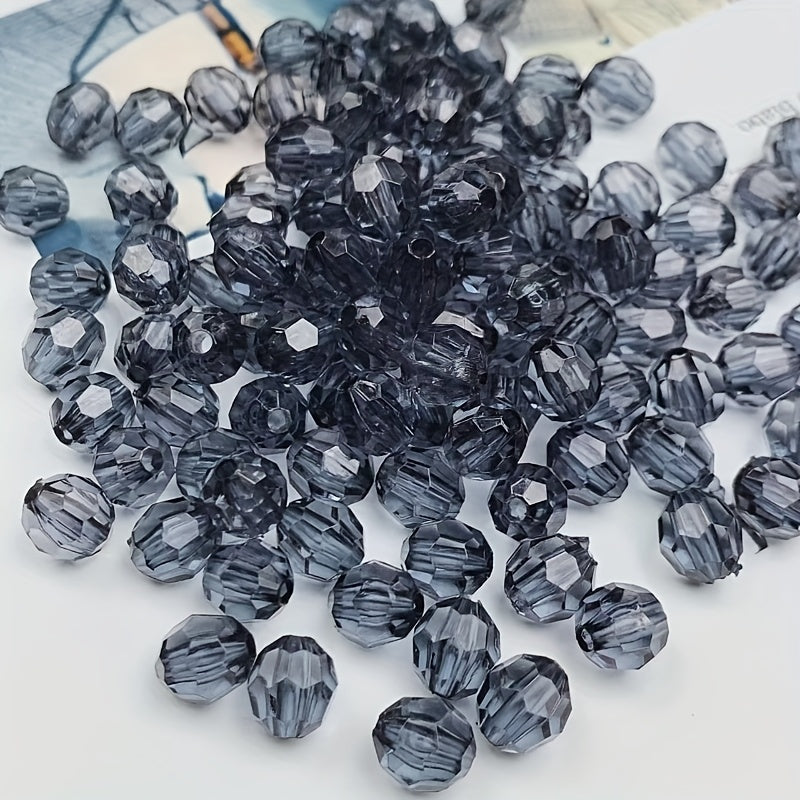 1000 piezas de cuentas de esquina de acrílico transparente de 6mm para bricolaje, joyería y decoración del hogar