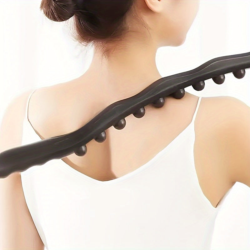 19 Bead Manual Meridian Massage Stick for Neck Back Abdomen Whole Body Health Plastic