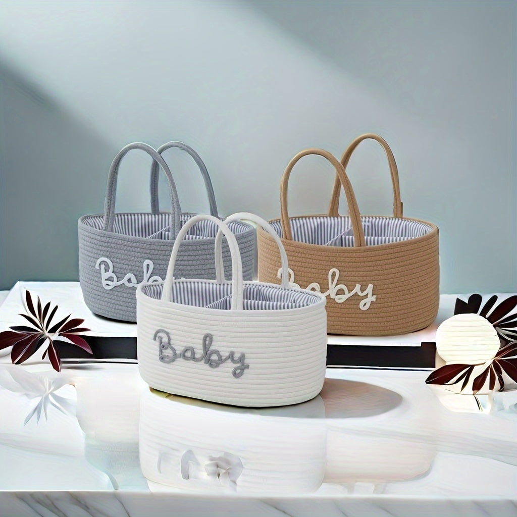 Diaper Organizer with Removable Divider for Changing Tables and Car Storage