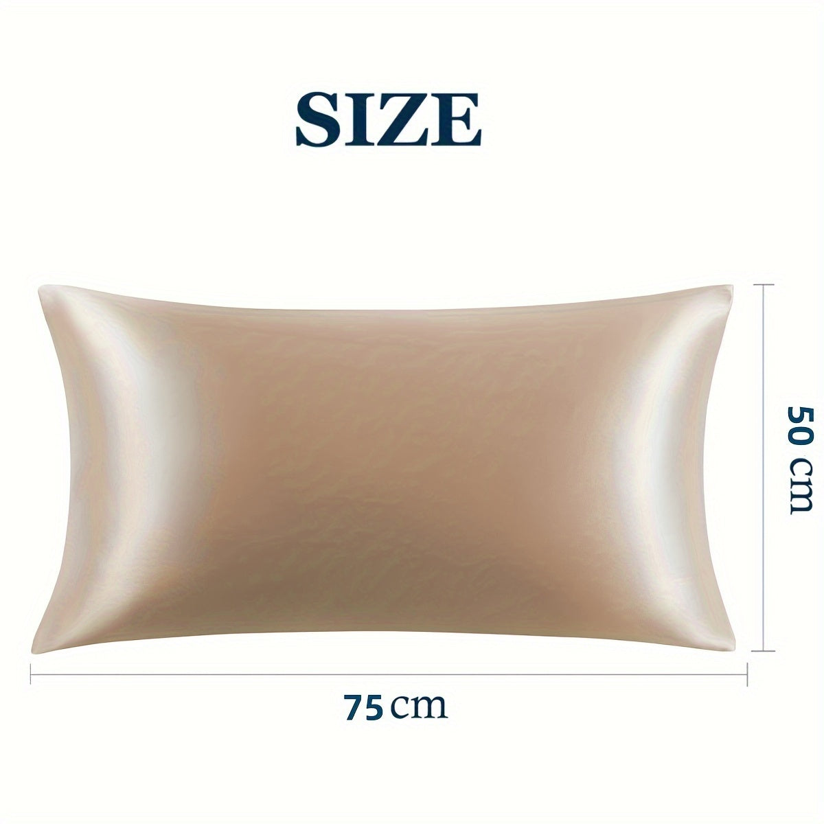 Set of 2 Satin Pillowcases with Zipper Closure, Gentle on Hair and Skin