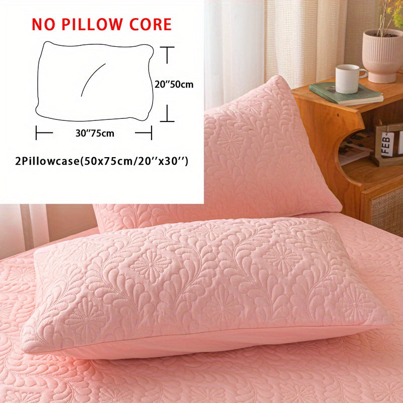 Set of 2 Waterproof Mattress Protector Pillowcases 3D Air Bamboo Breathable Soft