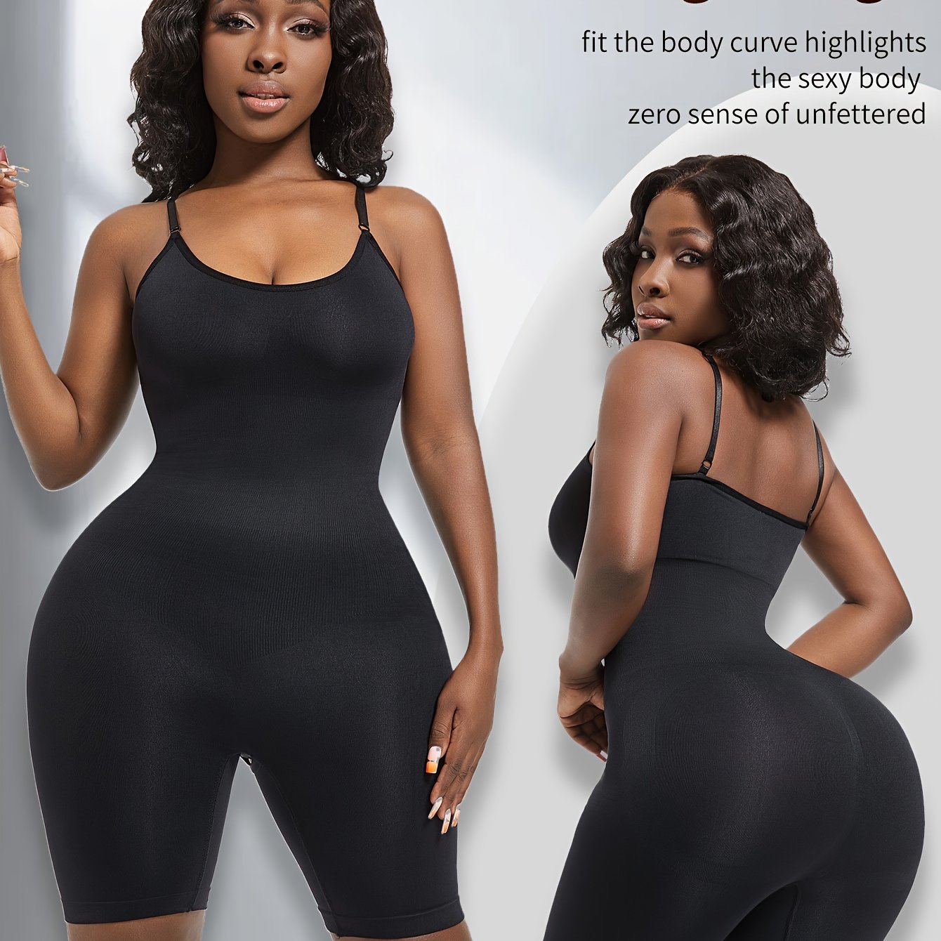 Women's Large Size Shapewear Bodysuit for Tummy Waist and Butt Lifting, Support Medium