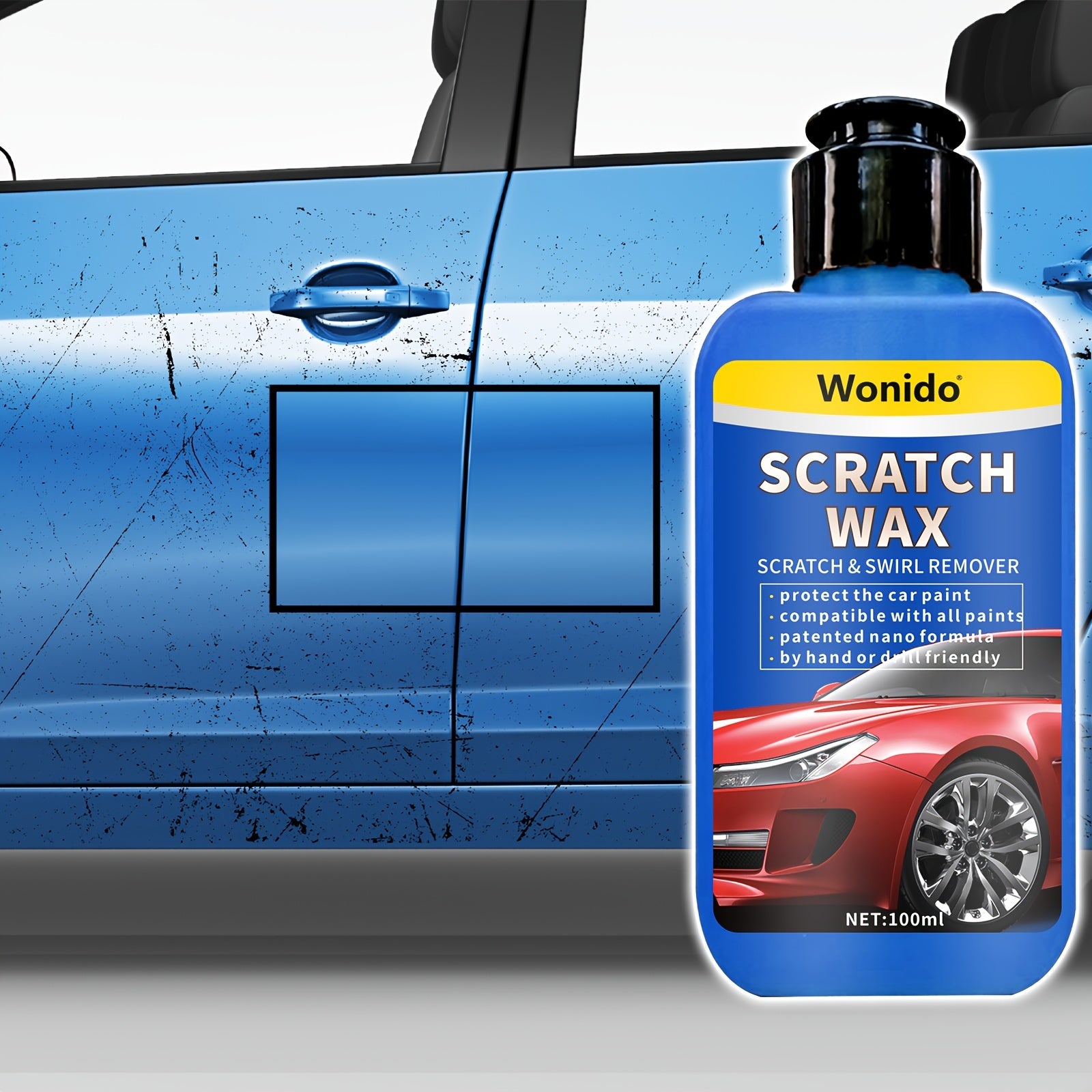 Car Scratch Remover Kit for Paint Stainless Steel Plastic Windscreens