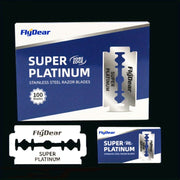 100 шт. лезвий для бритвы из нержавеющей стали с двухсторонней остротой для бороды и усов