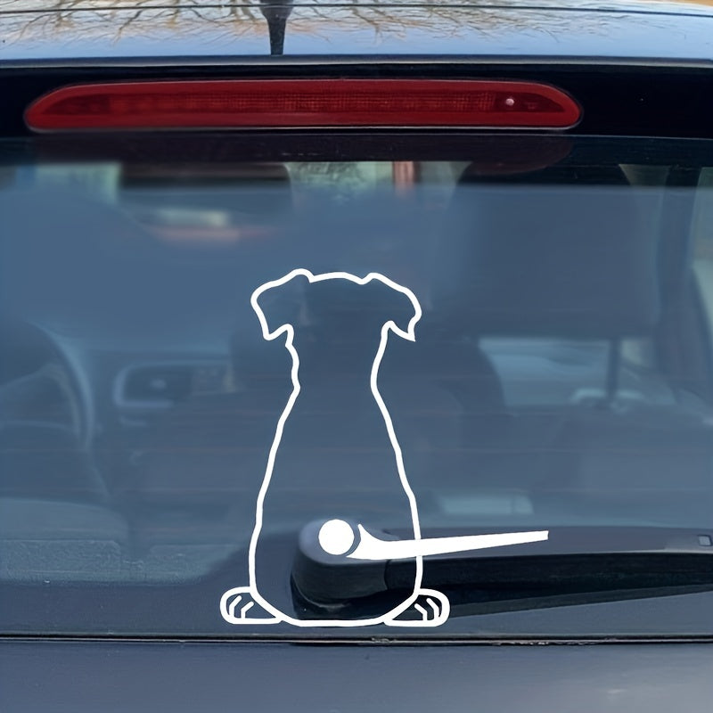 Dog Car Rear Windshield Wiper Decal for Pets and Vehicle Decor
